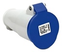 ACOPLE 2P+T 16A 200/250V 6H IP44 AZUL STECK - H3056