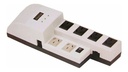 ESTABILIZADOR TENSION + FILTRO 6 TOMAS 500VA ATOMLUX - R 500@