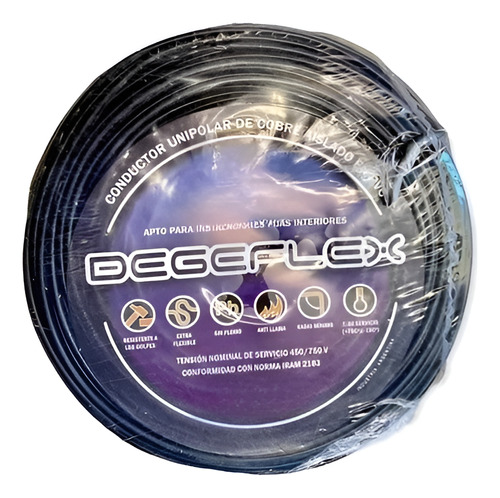 [2004] CABLE UNIPOLAR CU 1X16 NEGRO - DEGEFLEX - DF069