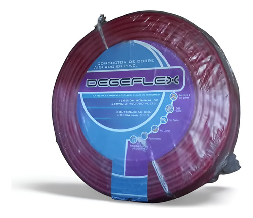 [2029] CABLE UNIPOLAR CU  1X4 ROJO - DEGEFLEX - DF030