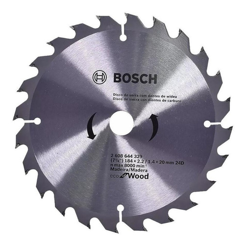 [10076] DISCO SIERRA CIRCULAR 184MM 7 1/4" 24 D MADERA BOSCH - 2608644329