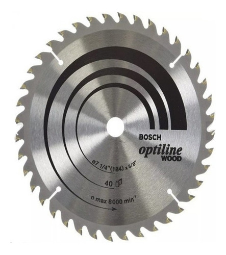 [10083] DISCO SIERRA CIRCULAR 184MM 7 1/4" 40 D MADERA BOSCH - 2608640847