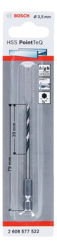 [10120] MECHA HSS  3,5MM METAL X 1 U BOSCH - 2608577522