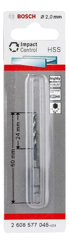 [10117] MECHA HSS-G IMPACTO  2MM METAL X 1 U BOSCH - 2608577045