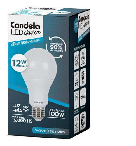 [926] LAMPARA LED A60 12W LD E27 - CANDELA - 6520