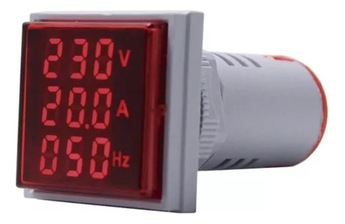 [8524] MINI VOLT/AMP/FRECUEN 22MM 80-500VCA 100A 20-75HZ ROJO BAW - B8EAUF4-100