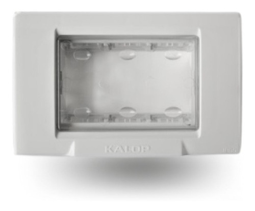 [4124] TAPA 3 MODULO IP55 P/CAJA 10X5 BLANCO KALOP - KL42403