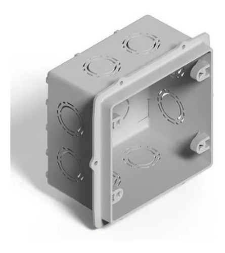 [2676] CAJA EMBUTIR PVC CUADRADA 10X10 C/OREJA GENROD - 02223PG