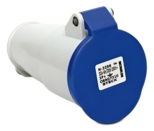 [5947] ACOPLE 2P+T 16A 200/250V 6H IP44 AZUL STECK - N3056