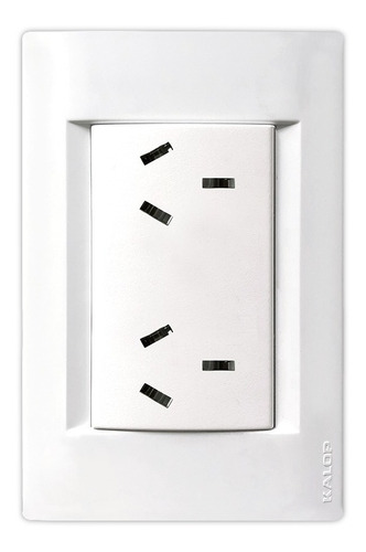 [8117] LLAVE CIVIL 2 TOMA 10A BLANCO KALOP - KS40753