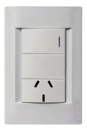 [8322] LLAVE CIVIL 1 PUNTO Y TOMA BLANCO KALOP - KL40754