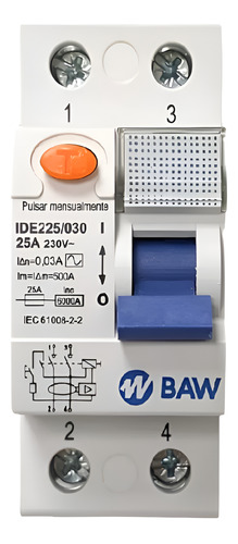 [594] DISYUNTOR 2X25A 30MA AC BAW - ID225/030