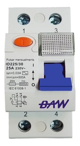 [596] DISYUNTOR 2X40A 30MA AC BAW - ID240/030