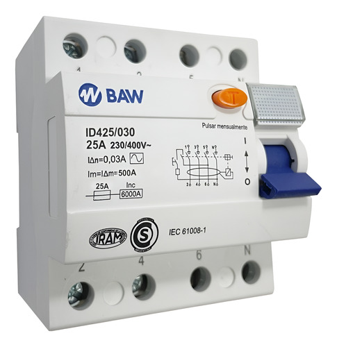[602] DISYUNTOR 4X25A 30MA AC BAW - ID425/030