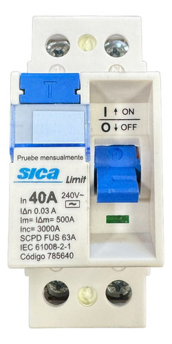 [9361] DISYUNTOR 2X40A 30MA 230V SICA - 785640