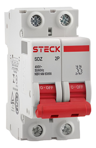 [6575] TERMICA 2X10A C 6KA STECK - SDZD62C10