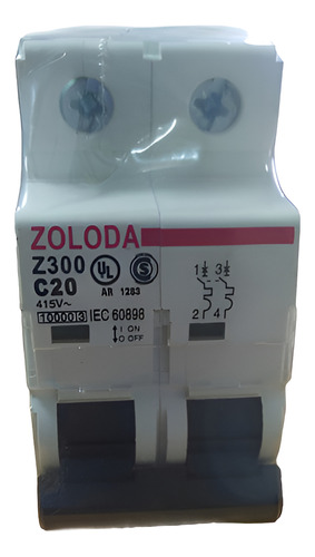 [9088] TERMICA 2X20A 4,5KA C ZOLODA - ACB220C4,5