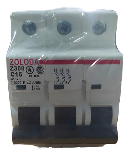 [9089] TERMICA 3X16A 4,5KA C ZOLODA - ACB316C4,5