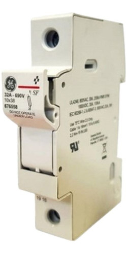 [6762] BASE PORTAFUSIBLES Ø 8,5X31,5MM P/FIJACION RIEL DIN N20A 400V MPFR-20 TEA - F/0059