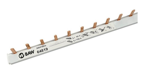 [8398] PEINE 1P 80-100A DE 12 SALIDAS BAW - 64819