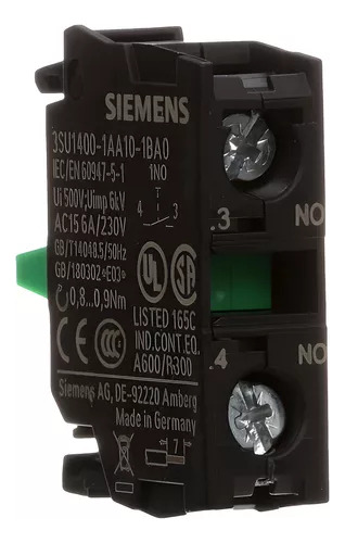 [8558] BLOQUE CONTACTO 1NA SIEMENS - 3SU1400-1AA10-1BA0