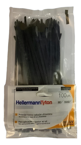 [3466] PRECINTO T50R UV NEGRO X 100 U  HELLERMANN - T50R UV