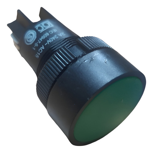 [8201] PULSADOR PLASTICO RASANTE VERDE 1NA BAW - B5EA131